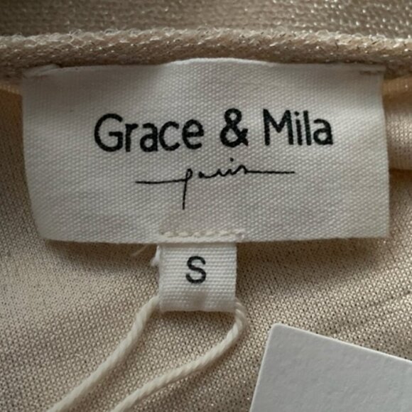 NWT Grace & Mila Gold Lurex Glitter Bodysuit - Picture 12 of 14